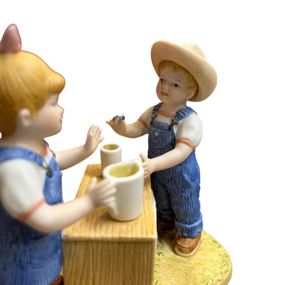Home Interiors 1999 Denim Days Fresh Lemonade Danny Porcelain Figurine - Picture 3 of 8